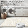 thumbnail image 5 of ODIKA 2'x3' Machine Washable Non-Slip Area Rug, Woolly Cloud Spiral Swirl Decorative Accent High Traffic Rug, Beige, 615777, 5 of 5