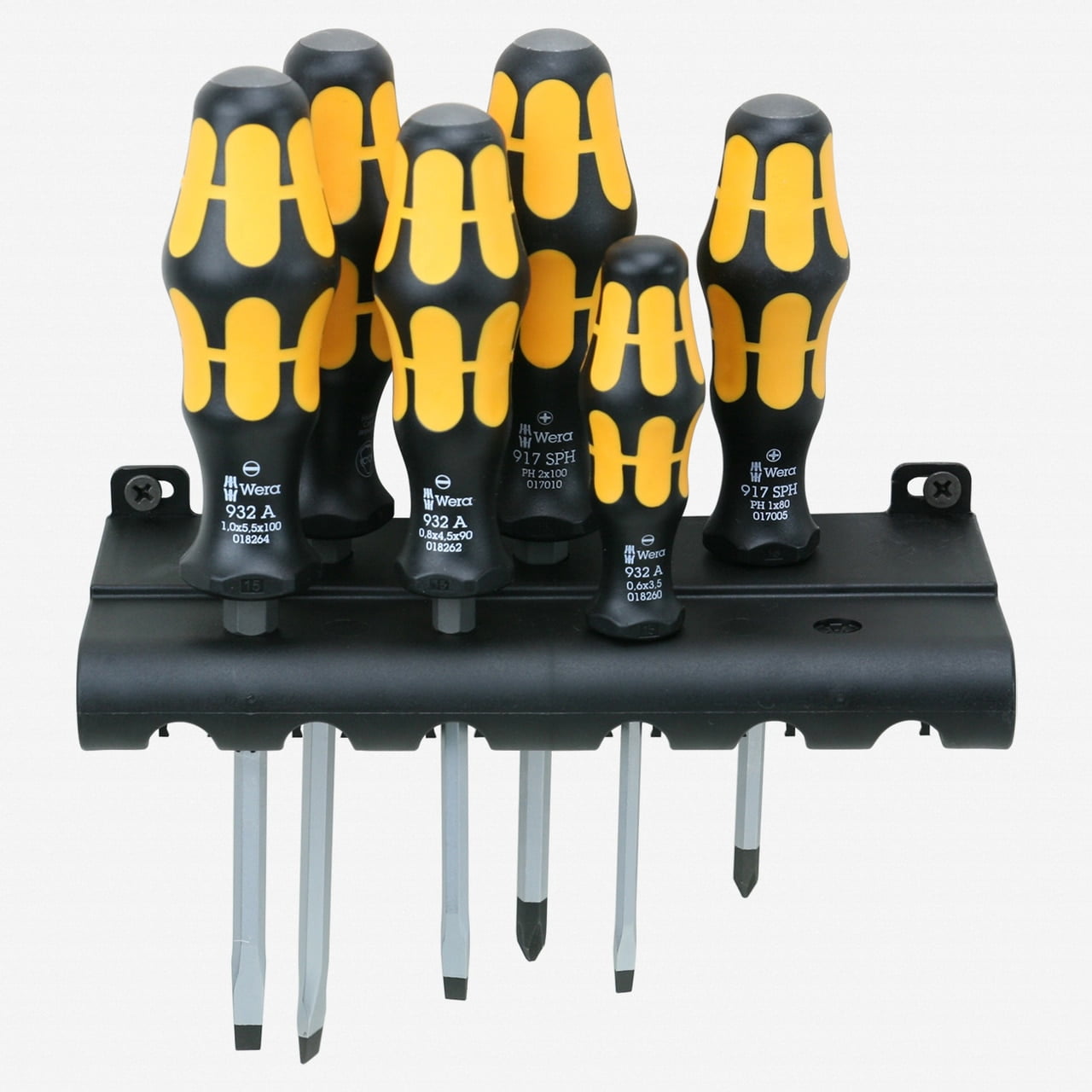 Wera 018287 Kraftform Plus Slotted/PoziDriv Screwdriver Set + Rack