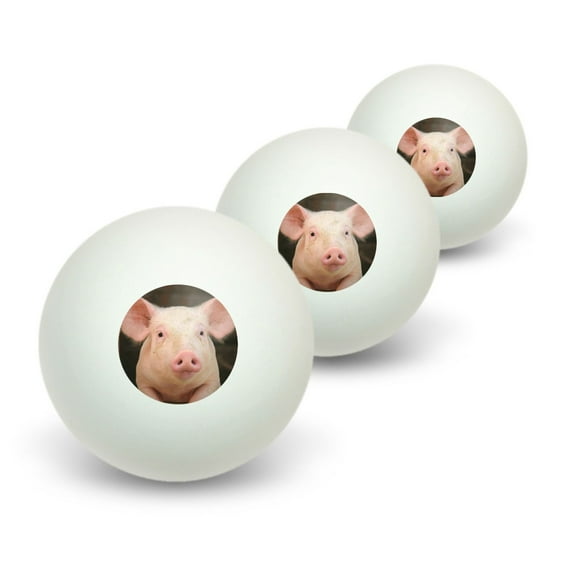 Little Pig Piggy Novelty Table Tennis Ping Pong Ball 3 Pack - No. 2