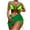 Summer01Green, variant on ylioge Plus Size Swimsuit for Women, Womens Three Piece Bikini Sets Casual Skirts Solid Color Halter Holiday Beach Bathing Suits Summer