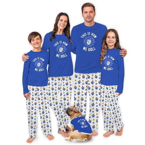 This Is How We Roll Hanukkah Pajamas, Matching Family Pajamas Hanukkah, Size NB - Men 6XL