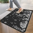 thumbnail image 4 of Black Gothic Sun Moon Flower Pattern Door Rugs,Washable Non Slip Door Mats Indoor,Decorative Door Mats,Entry Mat Indoor for Entrance,Bedroom,Kitchen,Bathroom,30"x17", 4 of 6