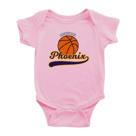 

Cute Phoenix Baby Outfits Basketball Fan Sports Baby Clothes (Pink 0-3 Monthes)