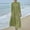 Green, variant on Womens Casual Sundress Long Sleeve Vacation Maxi Linen Dress Summer Round Neck Solid Color Swing Boho Dresses Pink M
