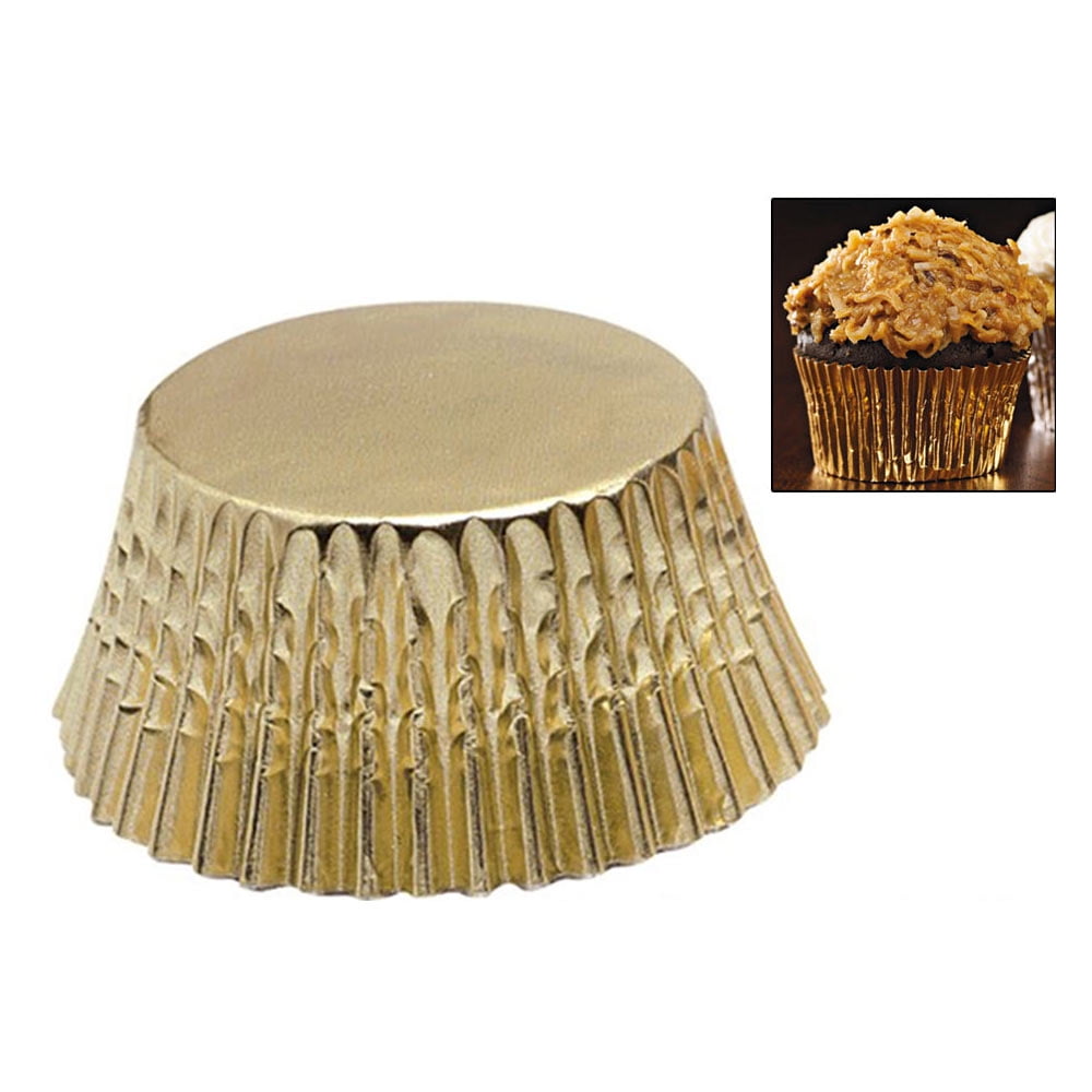 180 Gold Foil Cupcake Liners Baking Cups Cake Cupcake Muffin Cookie