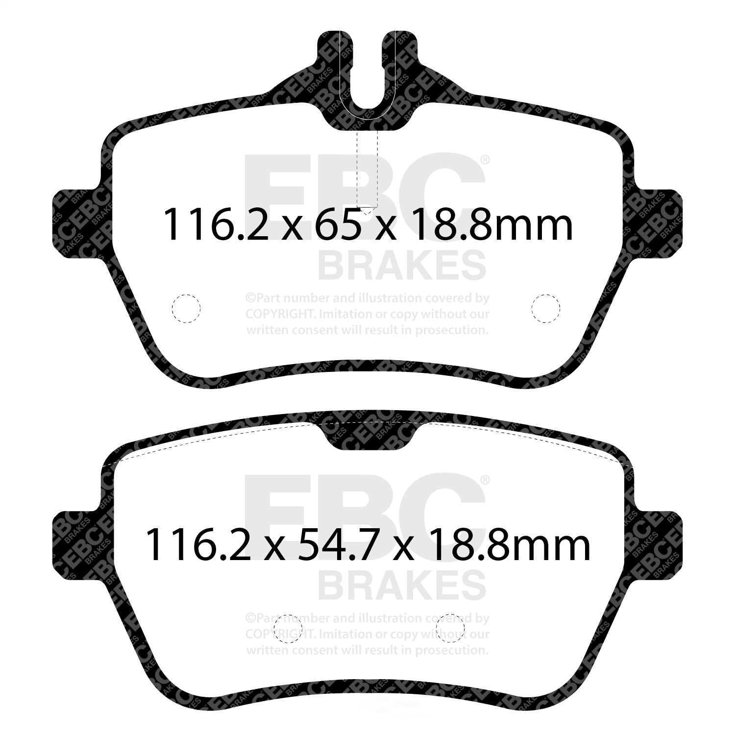 EBC Brakes Redstuff Premium Fast Street Pad For All Engine Sizes Fits select: 2014-2020 MERCEDES-BENZ S, 2013-2020 MERCEDES-BENZ SL