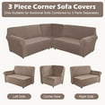 thumbnail image 2 of CJC 3-Piece Velvet Recliner Sofa Covers for 5 Seat, Stretch Corner Sofa Covers, L-Shaped Sectional Couch Slipcovers, 12 Colors, 2 of 7