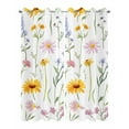 thumbnail image 2 of nqOlkjepod Outdoor Curtains for Patio Waterproof, Botanical Wildflowers Outdoor Privacy Panels Grommet, Spring Pastoral Flowers Blackout Outside Curtains for Porch/Cabana/Pergola 54"x108", 2 Panels, 2 of 8