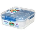 thumbnail image 2 of Sistema To Go Collection Bento Box Cube Plastic Lunch and Food Storage Container, 5.3 Cup, Multi-Compartment, Color Varies, BPA Free, 2 of 7