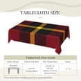 thumbnail image 6 of Rectangle Table Cloth, Autumnal Burgundy Gold Plaid Tartan Pattern Resistant Washable Tablecloth Decorative Table Cover for Dining, Indoor and Outdoor, 6 of 6
