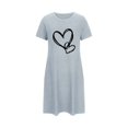 thumbnail image 4 of Rbaofujie Pyjama pour Filles Nuisette Courte Surdimensionnée pour Femmes Imprimée à Col Rond et Manches Courtes Robe Vêtements de Nuit pour Femmes, 4 of 6