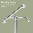 thumbnail image 2 of Toilet Paper Holder Stand, Brushed Nickel Toilet Paper Holder Free Standing,Post Pivoting Design & Stable Weighted Base SUS304 Stainless Steel for Bathroom, 2 of 6