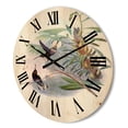 thumbnail image 3 of Designart 'Ancient Hummingbird On A Branch' Traditional Wood Wall Clock, 3 of 5