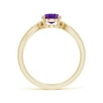 thumbnail image 2 of ANGARA Natural Prong-Set Solitaire 1.15 ct Amethyst Split Shank Ring in 14K Yellow Gold for Women (Size-8x6mm) | February Birthstone, Anniversary, Jewelry Gift for Women | Natural Amethyst Ring, 2 of 10