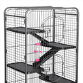thumbnail image 6 of Yaheetech 52'' 6 Level Indoor Ferret Rabbit Small Animal Cage Hutch Black with 3 Front Doors, 6 of 8