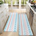 thumbnail image 4 of Kitchen Rugs Sets Of 2,Blue and Red Christmas Pattern Anti Fatigue Kitchen Mat Rugs Non Slip Washable,Decorative Kitchen Floor Mats for Kitchen,Sink,Laundry,17"X47", 4 of 5