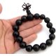 thumbnail image 2 of pulsera creación – rosario budista – cuentas de madera de ebéne – diámetro 12,5 mm – perlas esculpidas – N & # x153; ud de la Felicidad – Buda – Negro, 2 of 5