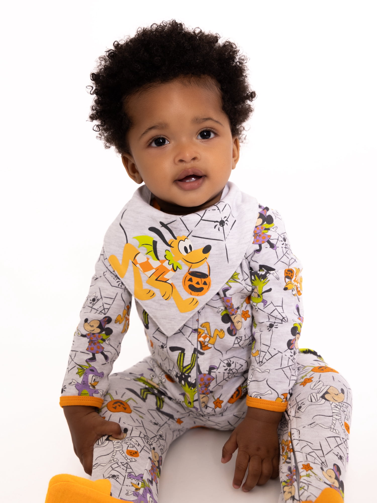 Baby Character Halloween Footed Sleep N Play & Bib Set, 2-Piece, Sizes Newborn-6/9 Months