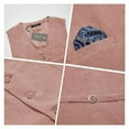 thumbnail image 5 of ETHAN Linen Suits for Wedding Men 2 Piece Suits Groomsmen Tuxedos Summer Beach Prom Vest and Pants Set Pink S, 5 of 6