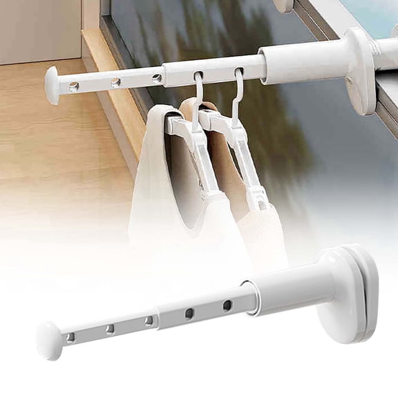 Portable Travel Clothes Drying Rack - Adjustable No-Drill Hanging Organizer for Hotel Dorm RV Camping Laundry Indoor Use Compact Space-Saving Design Lightweight Easy Storage 2PCS