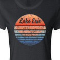 thumbnail image 4 of Inktastic Lake Erie Distressed Retro Sunset Women's T-Shirt, 4 of 5