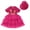 Hot Pink, variant on IBTOM CASTLE Baby 1st Birthday Outfit Girls Jungle Animal Giraffe Birthday Dress Tiered Tulle Hat Newborn Cake Smash Photo Shoot Pink