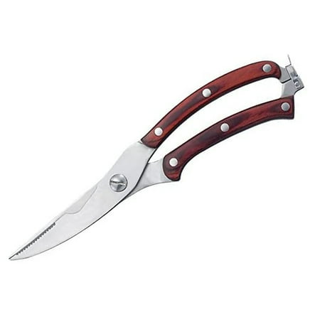 Poultry Shears, Come-apart Kitchen Scissors, Anti-rust Heavy Duty Kitchen Shears with Grip Handles, for Poultry, Fish, Seafood, Herbs, Meat WOOD