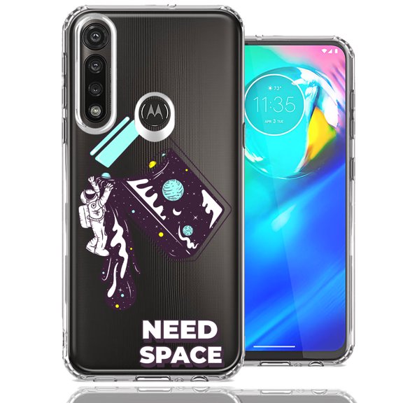 MUNDAZE for Motorola Moto G Power Need Space Astronaut Stars Design Double Layer Phone Case Cover