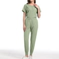 thumbnail image 4 of Maternity Scrub Top, Moisture-Wicking Sets Nursing Scrubs with Pockets Healthcare Uniform 4-Season V-Neck Top Breathable Medical Work Pants Women Nurse Appreciation Week Green Xxl, 4 of 4