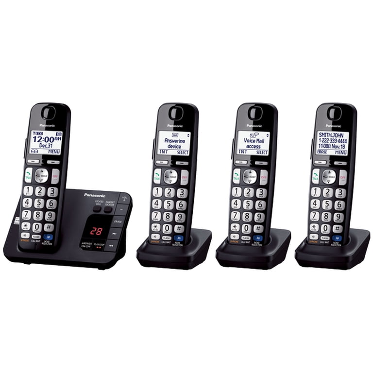 PANASONIC KX-TGE234B DECT 6.0 Plus Expandable Digital Cordless