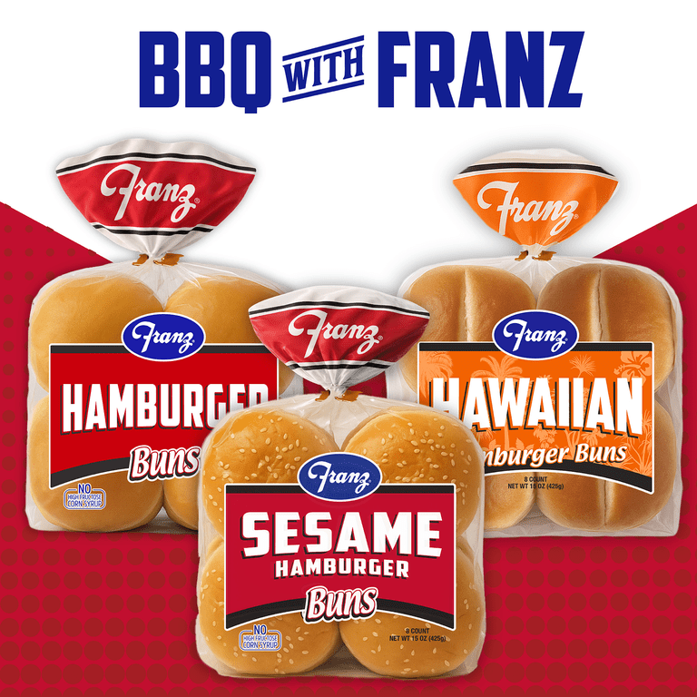 Franz Cluster Sesame Hamburger Buns, 8 Count - Walmart.com