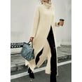 thumbnail image 3 of Élevez Votre Style avec Cette Élégante Robe Maxi Fendue à Col Haut, 3 of 7