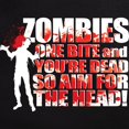 thumbnail image 3 of CafePress - ZOMBIES: ONE BITE AND YOUR DEAD AIM FOR THE HEAD M - Men's Dark Loose Fit Cotton Pajama Set, 3 of 7