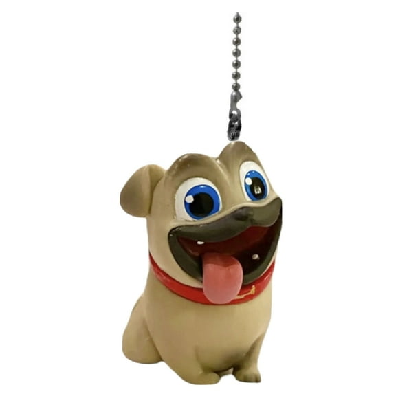 Puppy Pals Rolly Dog Fan Lamp Pull Chain Pvc Figure Figurine Charm Tan Puppy New