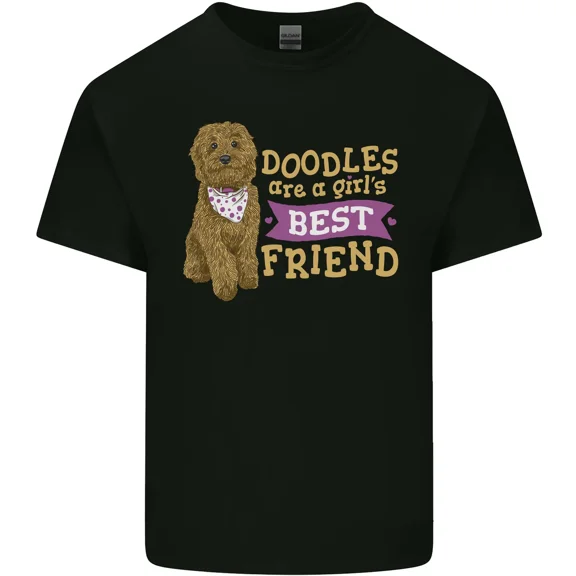 Doodles are a Girl's Best Friend Funny Goldendoodle Dog for a Pet H26206 T-Shirt, for Men and Women, Up to Size 5XL