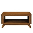 thumbnail image 3 of Newboti Rectangular Wood Coffee Table for Living Room, 41.5-Inch Coffee Table with Solid Wood Legs, Wood Center Table Tea Table with Open Storage Shelf. Easy Assembly, Walnut 286126376557509, 3 of 12