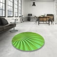 thumbnail image 4 of Ahgly Company Machine Washable Indoor Rectangle Transitional Emerald Green Area Rugs, 4' x 6', 4 of 7