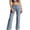 Light Blue, variant on MOJOGO Denim Pants for Women Classic Flare Leg Washed Jeans High Waist Jeans with Pockets Bootcut Trousers 2XL