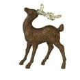 thumbnail image 5 of 2pc Glitter Reindeer Christmas Ornament - Sparkling Festive Decor, Photo Prop Tabletop Accent, Durable Glitter-Coated Christmas Decoration, Perfect for Home & Party Ambiance, Coffee, 5 of 5