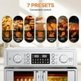 thumbnail image 2 of Plum Chef 26QT Large Capacity French Double-Door Air Fryer Convection Toaster Oven, 1700W, 14 Preset Menus, 7-in-1 Multi-Function (Bake, Roast, Gril,Toast,Dehydrate&Defrost), Stainless Steel,silvery, 2 of 9