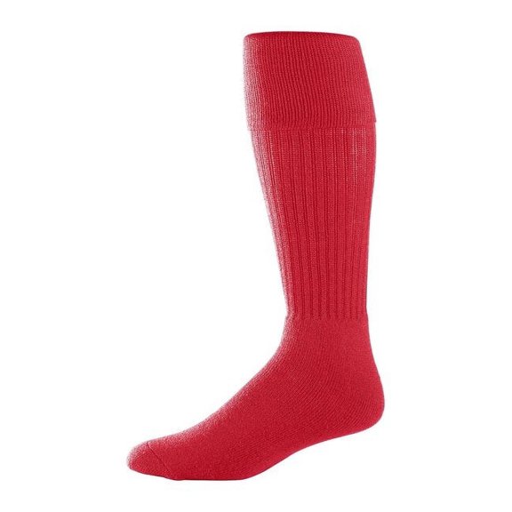 Augusta Sportswear Men's Knee-length Soccer Sock, Red, 7-9