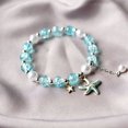 thumbnail image 2 of El nuevo temperamento literario y artístico estallando cristal perla concha estrella de mar pulsera diseño de minoría femenina bestie pulsera joyería transfronteriza azul estrella de mar uno, 2 of 2