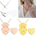 thumbnail image 2 of Necvior Heart Locket Pendants Envelope Locket Necklace Secret Hidden Message Pendant Necklace Gift for Girlfriend Valentines Day, 2 of 14