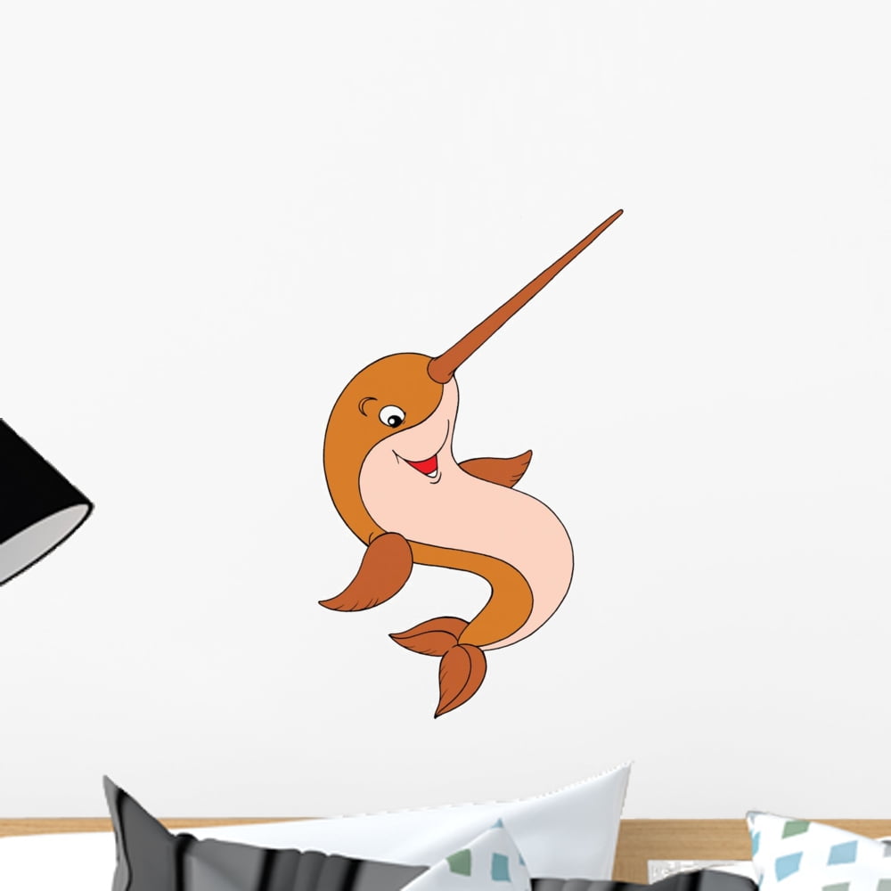 Narwhal Wall Decal Sticker by Wallmonkeys Vinyl Peel and Stick Graphic