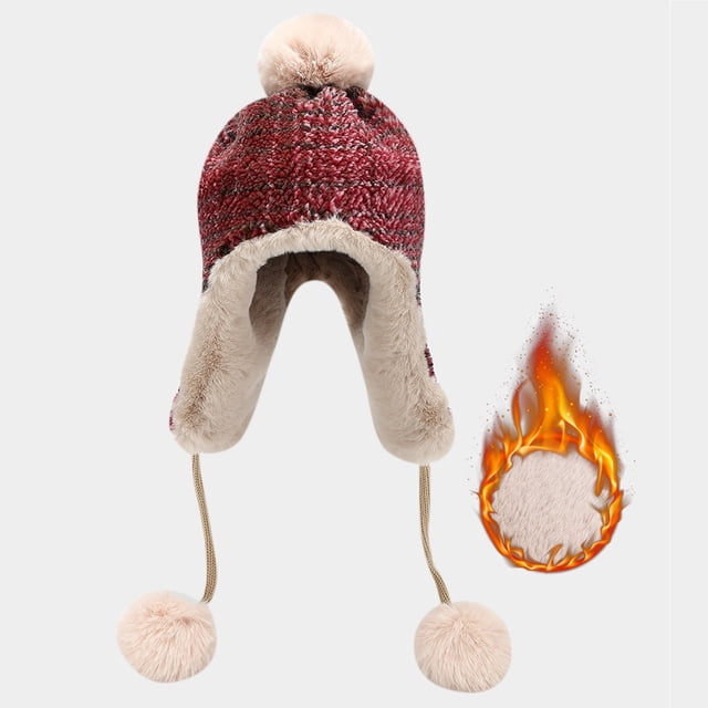 Chapeau Automne Hiver Noir Rouge Kaki Marron en Polyester Coton