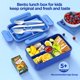 thumbnail image 2 of Jelife Fiambrera Bento para niños - Fiambrera grande estilo Bento a prueba de fugas con 4 compartimentos, lonchera con vajilla para el regreso a la escuela, empaque reutilizable para comidas y refrige, 2 of 5