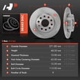 thumbnail image 5 of A-Premium 11.02 inch (280 mm) Front Vented Disc Brake Rotors Compatible with Select Volkswagen models - Jetta 2011 2012 2013 2014 2015, 2-PC Set, 5 of 9