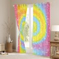thumbnail image 3 of Erosebridal Rainbow Curtains Colorful Galaxy Blackout Curtains, Psychedelic Swirl Spiral Curtains & Drapes Glitter Sparkle Stars Bedroom Curtains, Trippy Bubble Window Treatments, 3 of 6