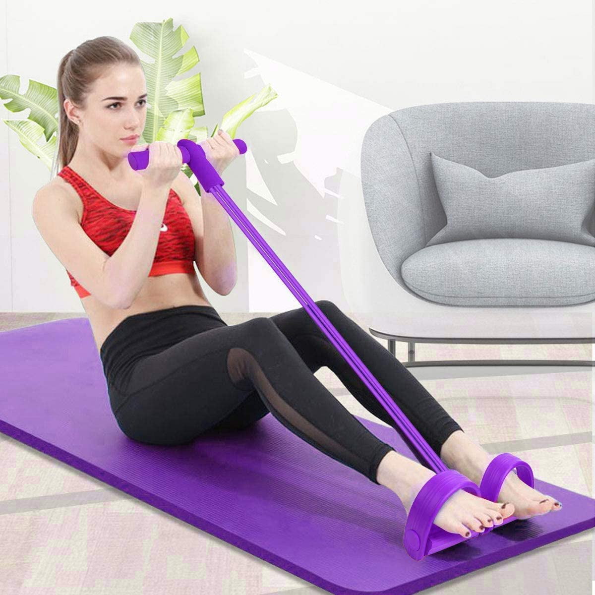 Multifunctional Tension Rope Elastic Tension Foot Pedal Sit Up