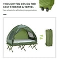 thumbnail image 4 of 2 Person Foldable Camping Cot with Tent, Bedspread and Thick Air Mattress, 4-In-1 Elevated Camping Bed Tent for Outdoor Hiking, Picnic, Travel, 4 of 7